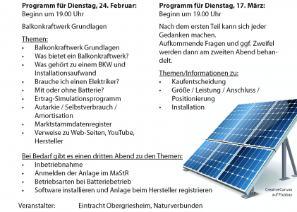 Workshop Balkonkraftwerk Teil 2